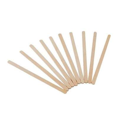 Szpatułki drewniane do wosku, wąskie, 100szt.