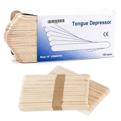 Szpatułki Drewniane do Aplikacji Wosku 100 szt SZEROKIE w Pudełku