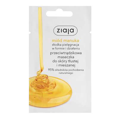 Ziaja przeciwtrądzikowa maseczka do twarzy miód manuka 7ml