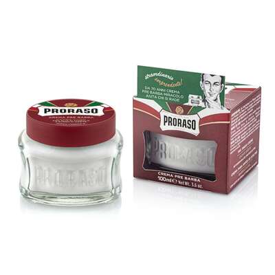 PRORASO Krem przed Goleniem, Linia Czerwona, do twardego zarostu, 100 ml