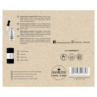 ROOMCAYS Zestaw do brody - Olejek do brody + Ręcznik do twarzy