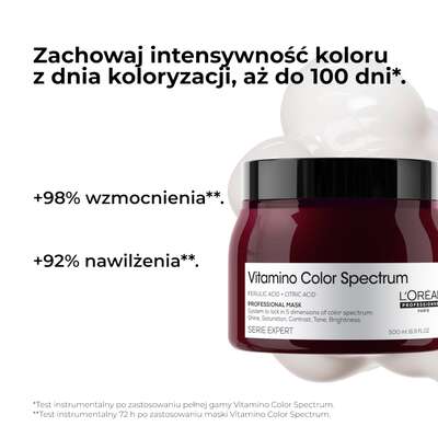 L'Oreal Professionnel Vitamino Color Spectrum Maska do włosów farbowanych wydłużająca trwałość koloru, 500ml