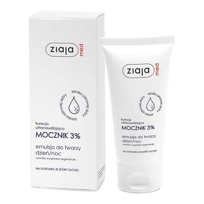 Ziaja MED kuracja ultranawilżająca mocznik 3% emulsja do twarzy dzień/noc, 50ml